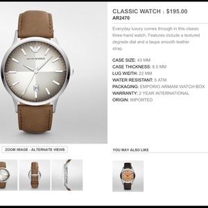 ✨SOLD ✨ EMPORIO ARMANI WATCH